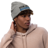 Star Atlas Streetwear Ribbed knit Beanie - unisex - blue / black - embroidered
