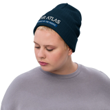 Star Atlas Streetwear Ribbed knit Beanie - unisex - blue / white - embroidered