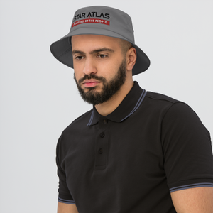 Star Atlas Streetwear Old School Bucket Hat - unisex - red / black - embroidered