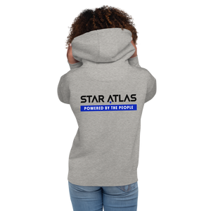 Star Atlas Streetwear Hoodie - unisex - blue / black - front arrow