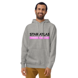 Star Atlas Streetwear Hoodie - unisex - pink / black - back arrow