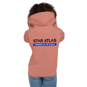 Star Atlas Streetwear Hoodie - unisex - blue / black - front arrow