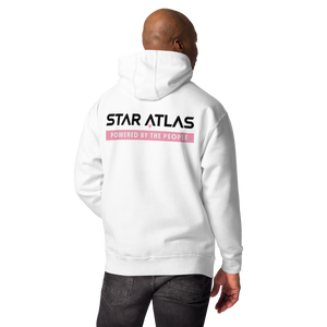 Star Atlas Streetwear Hoodie - unisex - pink / black - front arrow