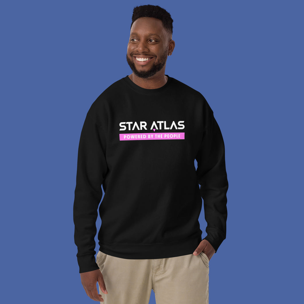 Star Atlas Citizen Sweatshirt - unisex - pink / white - back arrow Ustur Starport Store